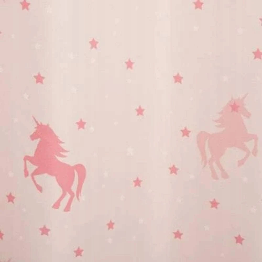 Atmosphera Vaikiška lango užuolaidėlė UNICORN, 140 x 250 cm, rožinė vienaragiuose