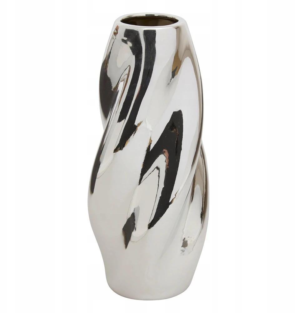 Vaza Atmosphera Twisted 210138, 28 cm, sidabro