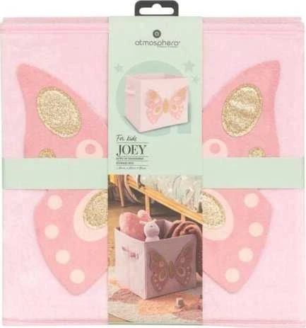 Atmosphera Butterfly Žaislų konteineris su drugeliu STAY, 29 x 29 cm