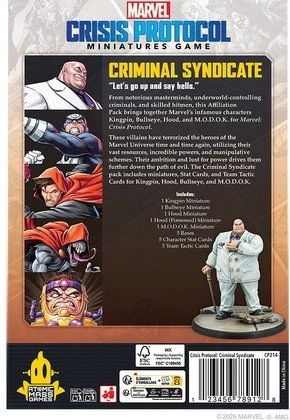 „Atomic Mass Games“ „Marvel: Crisis Protocol“ – nusikalstamo sindikato frakcijos rinkinys