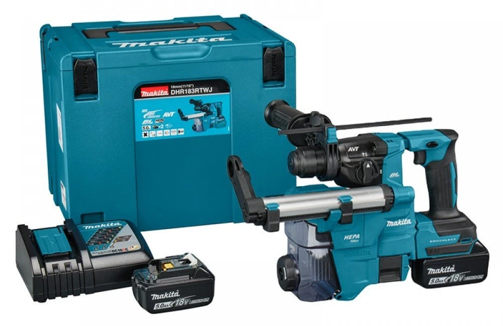 Atraminis spyruoklinis įrankis Makita MAKITA 18V smūginis gręžtuvas DHR183RTWJ 1.7J