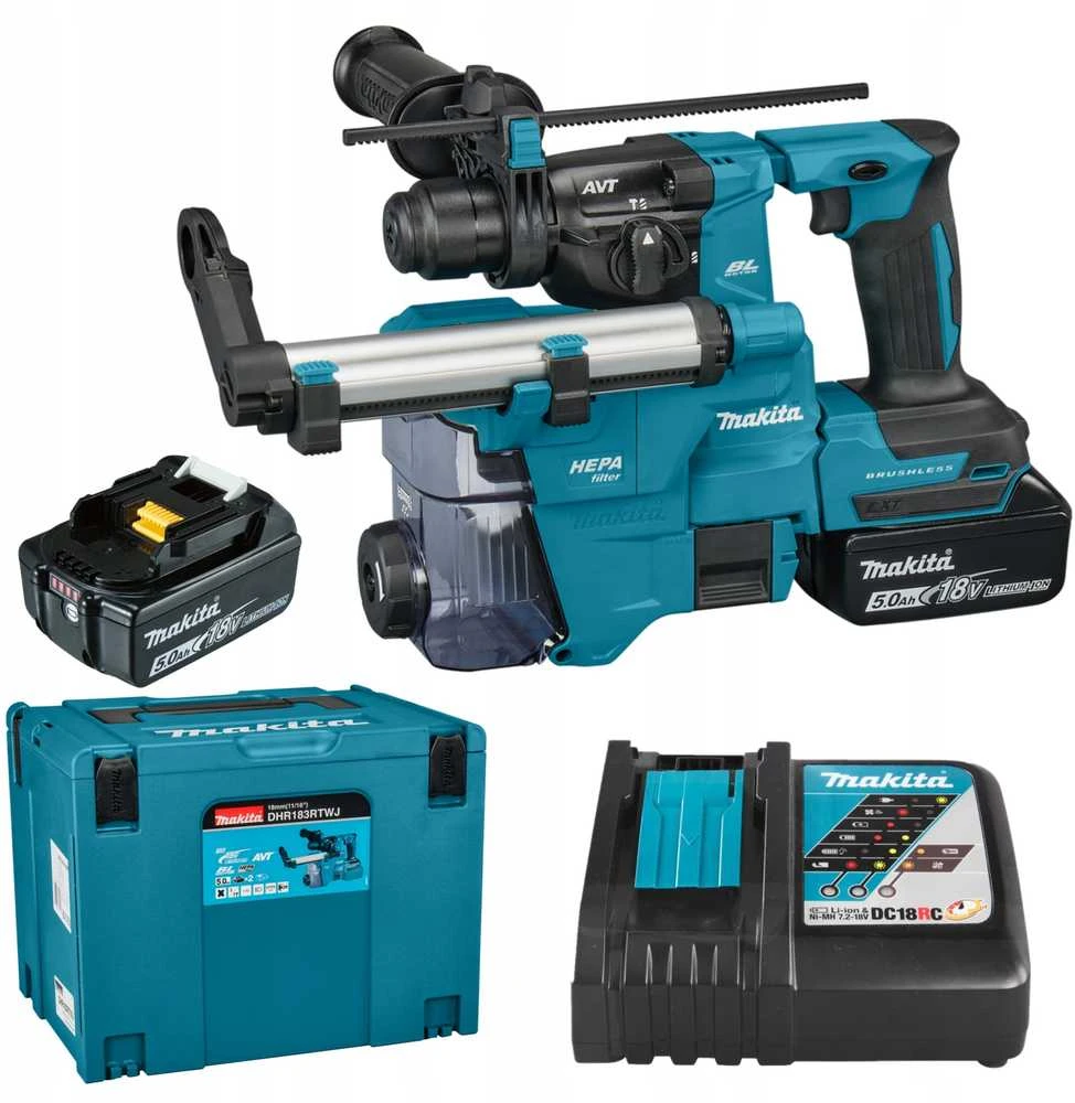 Atraminis spyruoklinis įrankis Makita MAKITA 18V smūginis gręžtuvas DHR183RTWJ 1.7J