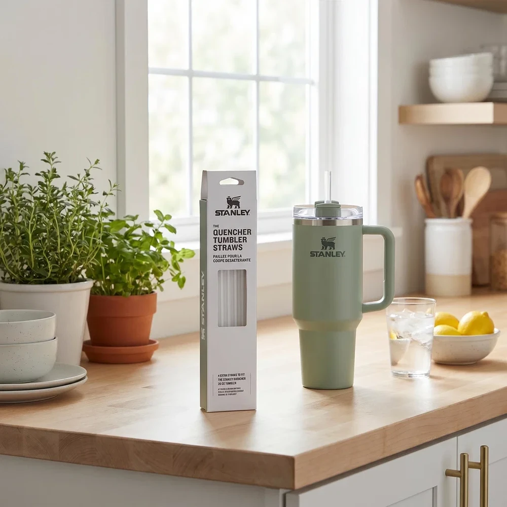 Atsarginiai šiaudeliai Stanley Quencher H2.O FlowState™ 0,89 L - permatomi, 4 vnt.