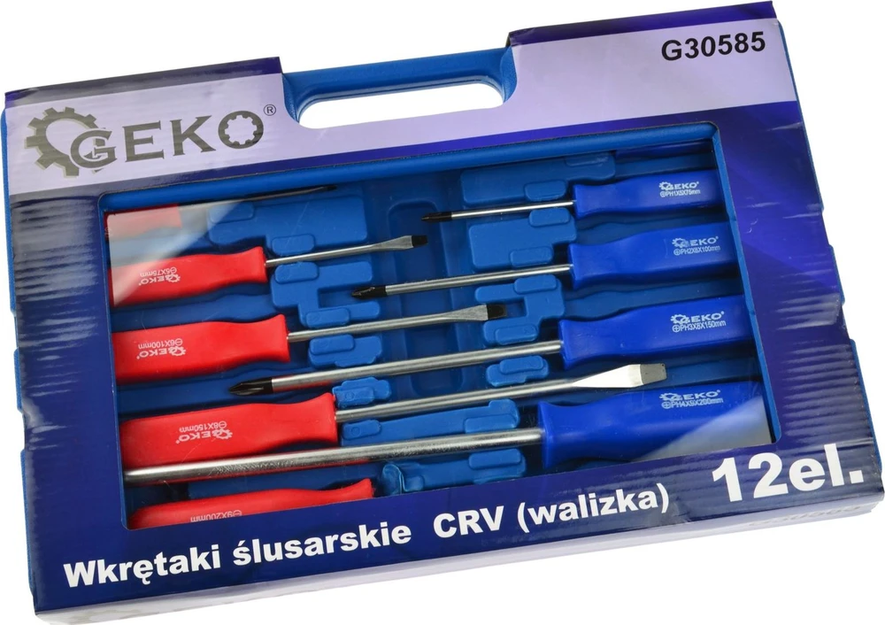 Atsuktuvų komplektas Geko G30585; 12 vnt.