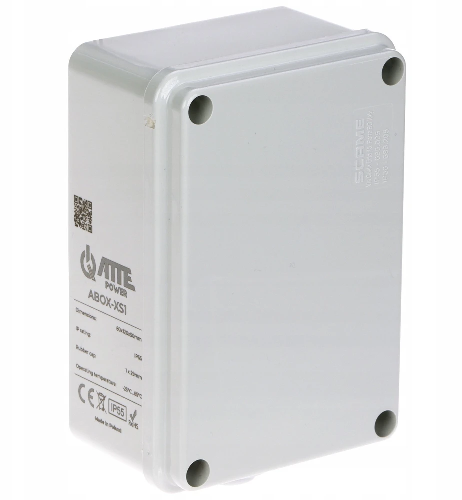 TELETECHNINIS KORPUSAS ABOX-XS1 125 x 85 x 55 mm ATTE