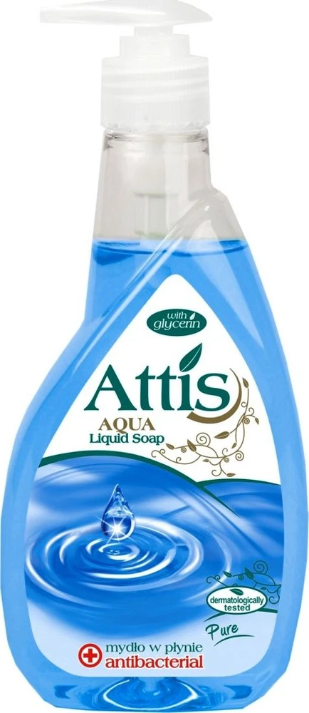 Skystas muilas Attis Aqua, 400ml (antibakterinis)