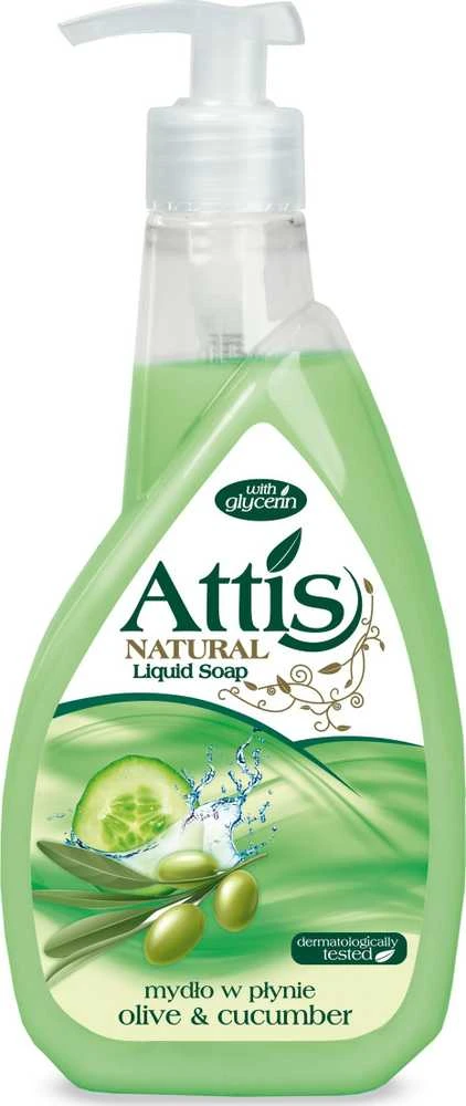 Skystas muilas Attis Olive and Cucumber, 400ml