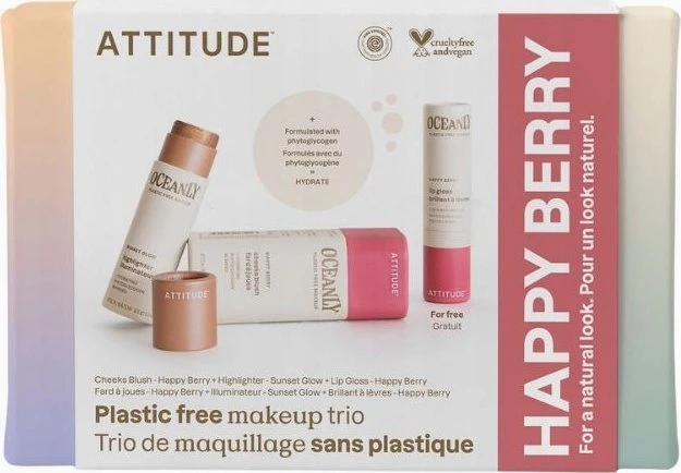 Dekoratyvinės kosmetikos dovanų rinkinys „Attitude“ „Oceanly Happy Berry“