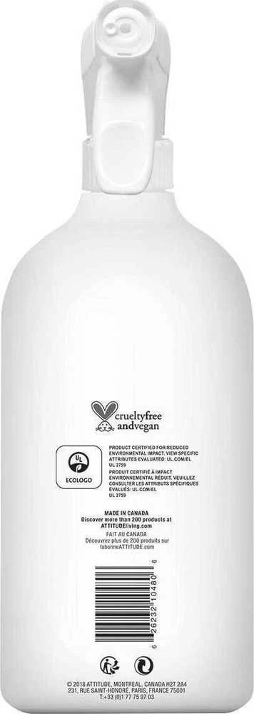 Attitude, vonios valymo skystis citrinos žievelės kvapo (Citrus Zest), 800 ml
