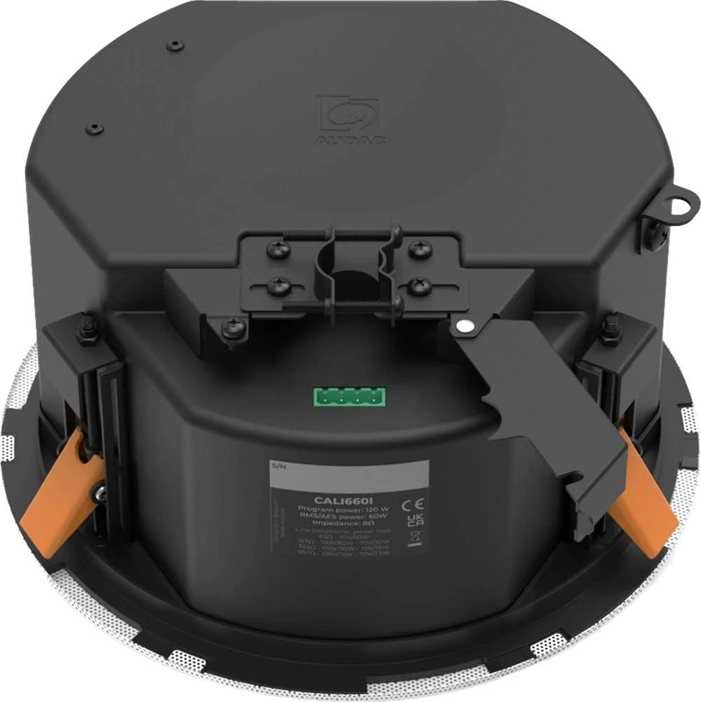 Audac AUDAC CALI660I/W 2 krypčių 6,5 colio Safelatch™ lubų garsiakalbių sistema su Twist-Fix™ grotelėmis, balta