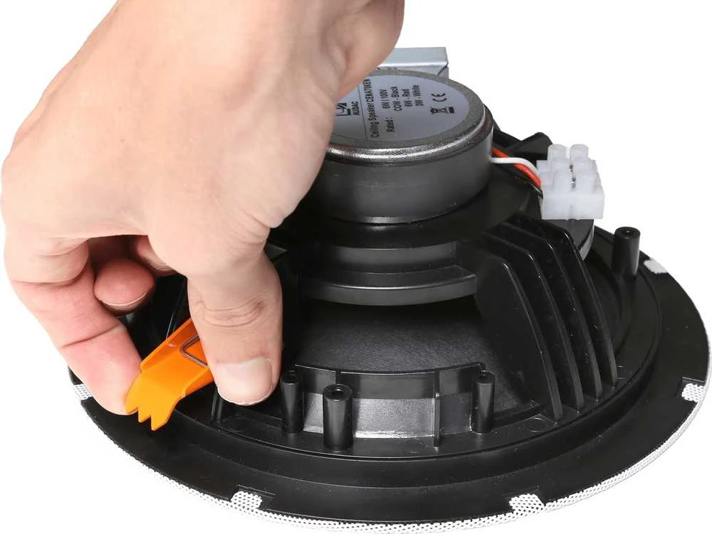 Audac AUDAC CENA706I/W 6,5 colio lubų garsiakalbis su SpringFit™ laikikliu, balta versija, 8 omų ir 100 V