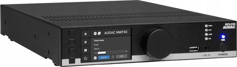 Audac AUDAC MFA208 „Viskas viename“ garso sprendimas – 2 x 40 W @ 4 Ohm – 80 W @ 70/100 V