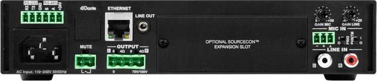 Audac AUDAC MFA208 „Viskas viename“ garso sprendimas – 2 x 40 W @ 4 Ohm – 80 W @ 70/100 V