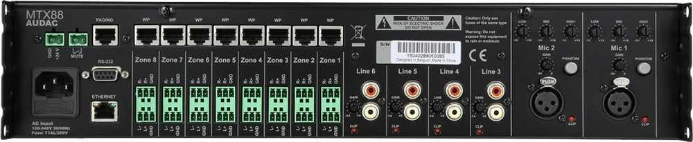 AUDAC MTX88 8 zonų garso matrica