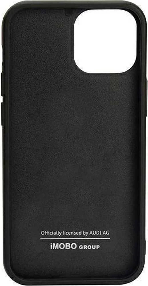 Audi Carbon Fiber Apple iPhone 14 Pro 6.1″ juodos spalvos kietas dėklas AU-TPUPCIP14P-R8/D2-BK