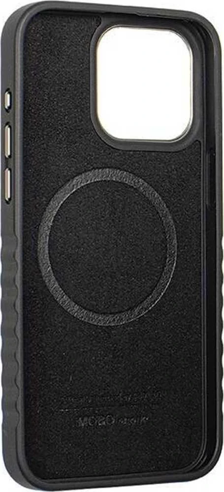 Audi Genuine Leather MagSafe Apple iPhone15 Pro Max 6.7″ juodos spalvos-red kietas dėklas AU-TPUPCMIP15P