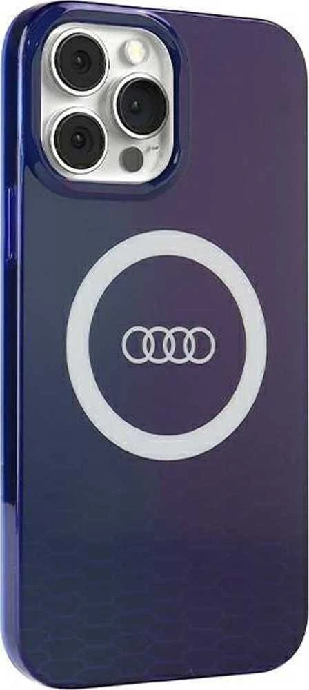 Audi IML Big Logo MagSafe Dėklas Apple iPhone 13 Pro Max 6.7″ mėlynos spalvos hardcase AU-IMLMIP13PM-Q5/D