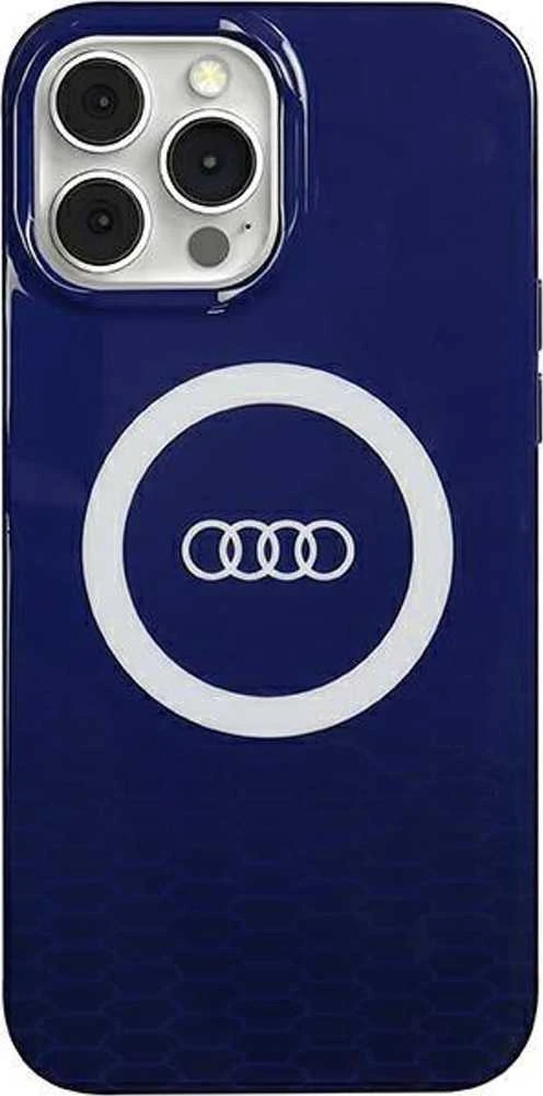 Audi IML Big Logo MagSafe Dėklas Apple iPhone 13 Pro Max 6.7″ mėlynos spalvos hardcase AU-IMLMIP13PM-Q5/D