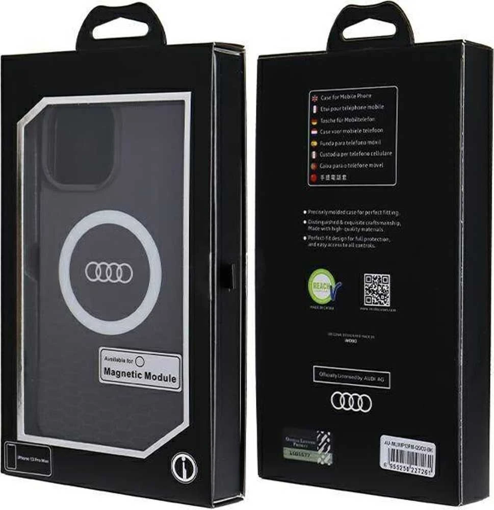 Dėklas Apple iPhone 13 Pro Max Audi IML Big Logo MagSafe (AU-IMLMIP13PM-Q5/D2-BK) juodos spalvos