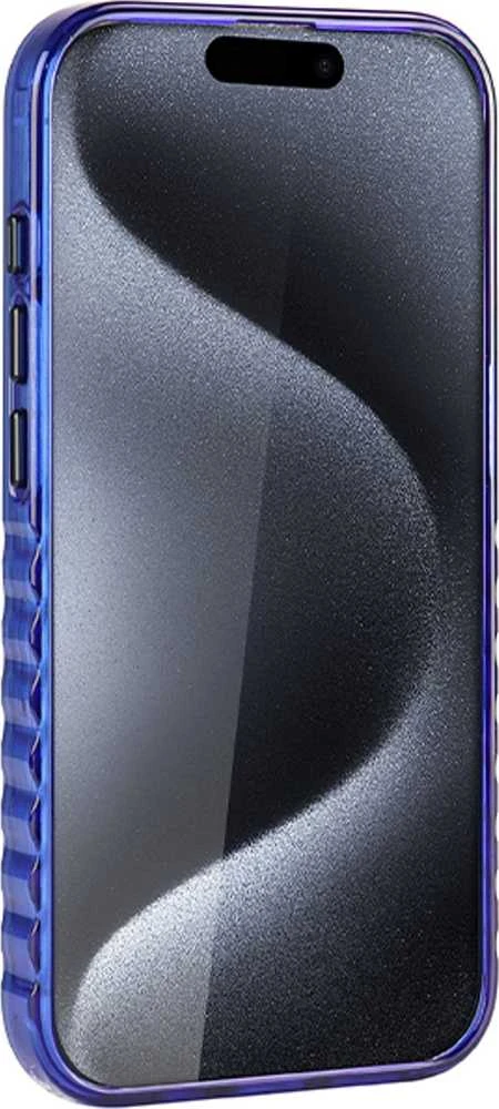 Audi IML Big Logo MagSafe Dėklas Apple iPhone 15 Pro Max 6.7″ mėlynos spalvos hardcase AU-IMLMIP15PM-Q5/D