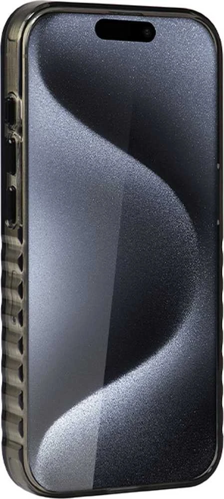 Audi IML Big Logo MagSafe Dėklas Apple iPhone 15 Pro Max 6.7″ juodos spalvos hardcase AU-IMLMIP15PM-Q5/D2-BK