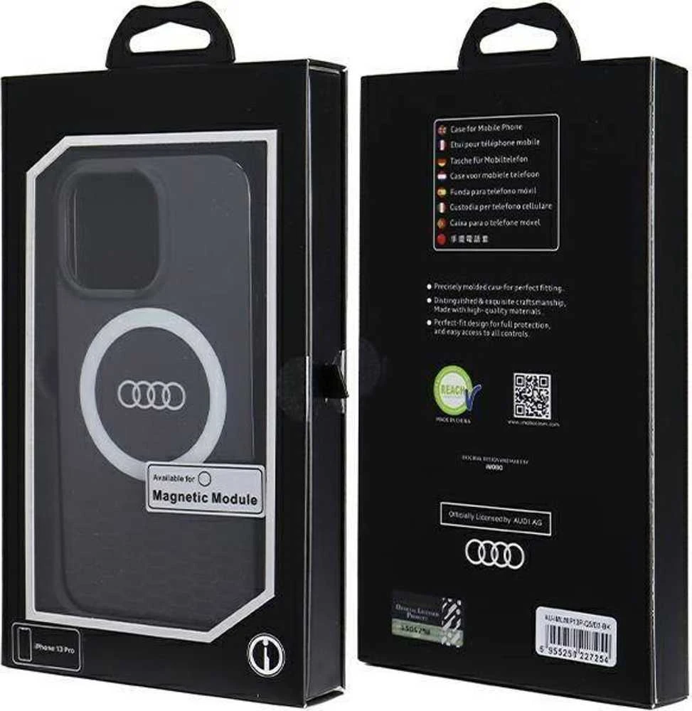 Dėklas Apple iPhone 13 Pro Audi IML Big Logo MagSafe (AU-IMLMIP13P-Q5/D2-BK) juodos spalvos