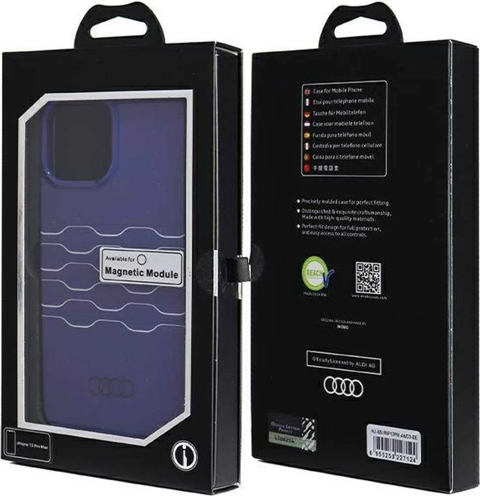 Audi IML MagSafe Dėklas Apple iPhone 13 Pro Max 6.7″ mėlynos spalvos hardcase AU-IMLMIP13PM-A6/D3-BE