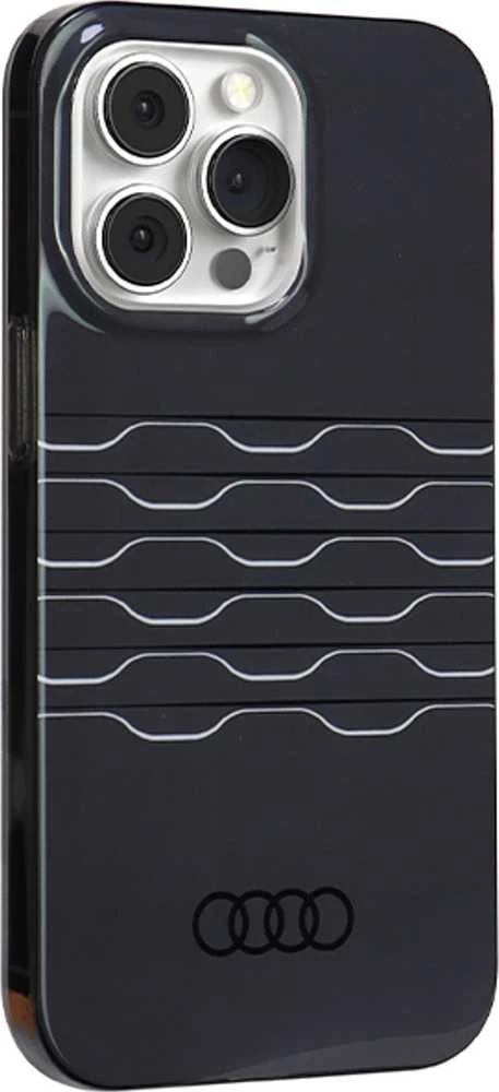Audi IML MagSafe Dėklas Apple iPhone 13 Pro Max 6.7″ juodos spalvos hardcase AU-IMLMIP13PM-A6/D3-BK