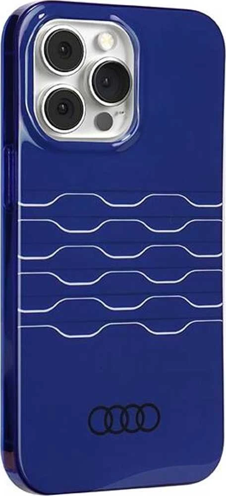 Audi IML MagSafe Dėklas Apple iPhone 13 Pro / 13 6.1″ mėlynos spalvos hardcase AU-IMLMIP13P-A6/D3-BE