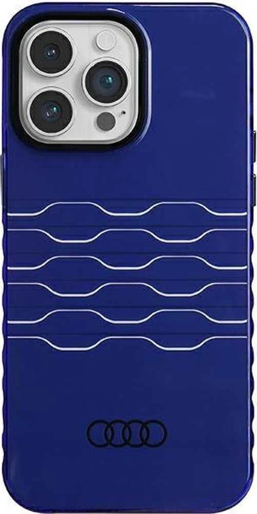 Audi IML MagSafe Dėklas Apple iPhone 14 Pro Max 6.7″ mėlynos spalvos hardcase AU-IMLMIP14PM-A6/D3-BE