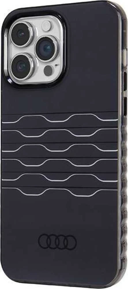 Audi IML MagSafe Dėklas Apple iPhone 14 Pro Max 6.7″ juodos spalvos hardcase AU-IMLMIP14PM-A6/D3-BK