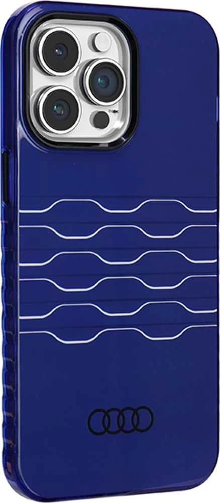 Audi IML MagSafe Dėklas Apple iPhone 14 Pro 6.1″ mėlynos spalvos hardcase AU-IMLMIP14P-A6/D3-BE
