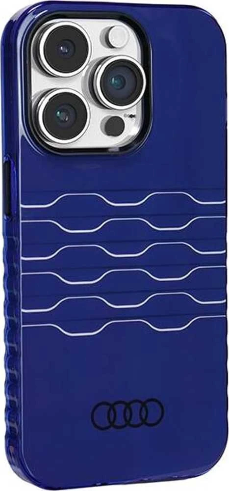 Audi IML MagSafe Dėklas Apple iPhone 14 Pro 6.1″ mėlynos spalvos hardcase AU-IMLMIP14P-A6/D3-BE