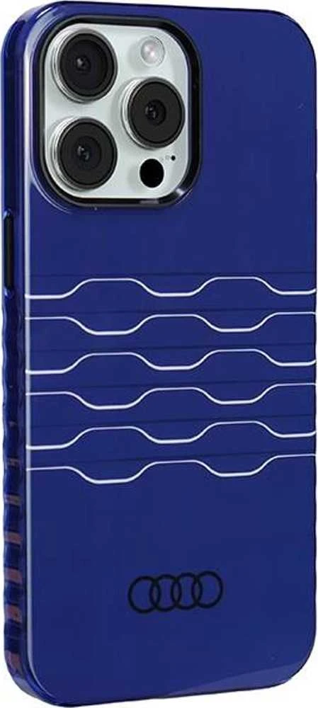 Audi IML MagSafe Dėklas Apple iPhone 15 Pro Max 6.7″ mėlynos spalvos hardcase AU-IMLMIP15PM-A6/D3-BE