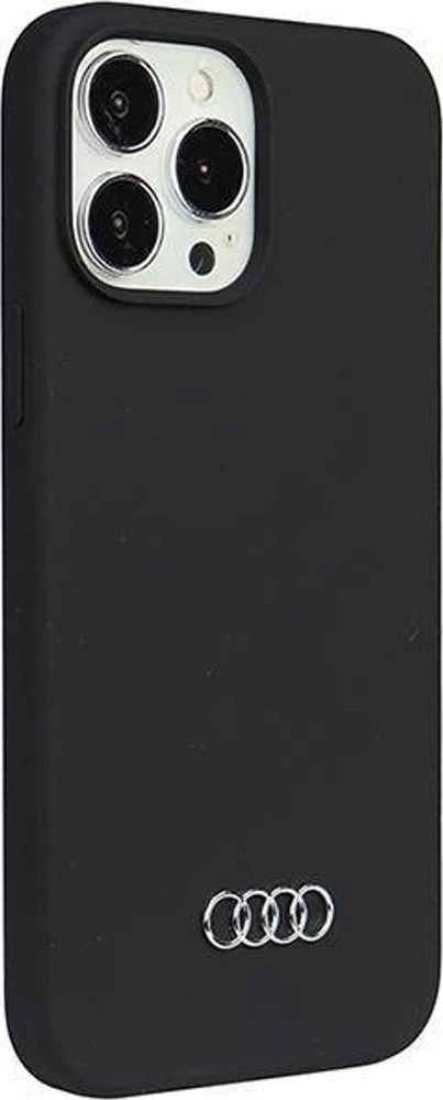 Audi Silicone Dėklas Apple iPhone 13 Pro Max 6.7″ juodos spalvos kietas dėklas AU-LSRIP13 PM-Q3/D1-BK