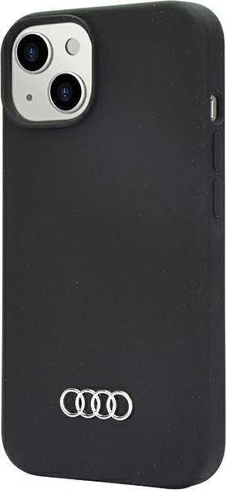 Audi Silicone Dėklas Apple iPhone 14 / 15 / 13 6.1″ juodos spalvos kietas dėklas AU-LSRIP14-Q3/D1-BK
