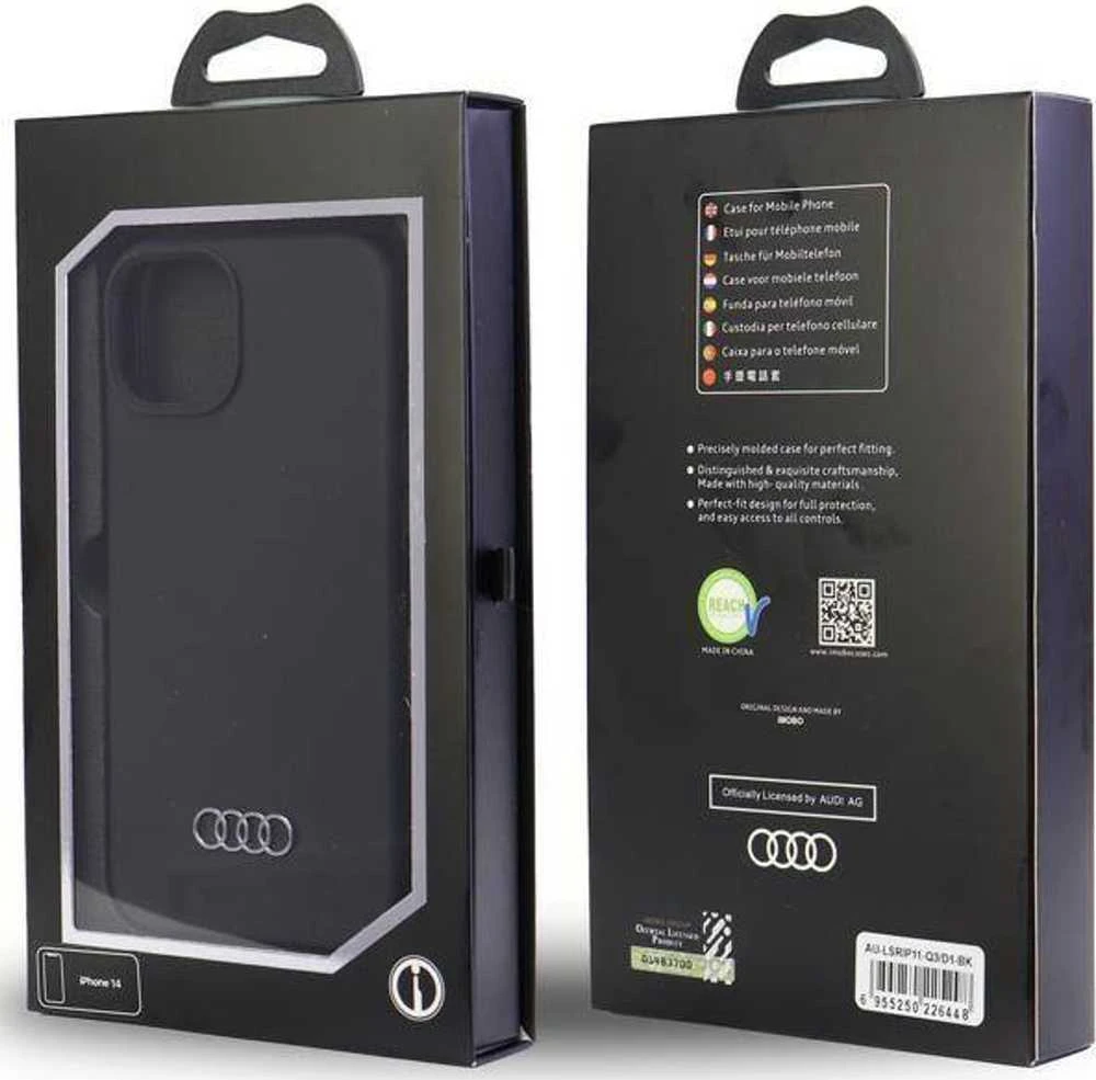 Audi telefono dėklas iPhone 11 AU-LSRIP11-Q3/D1-BK juodas hard telefono dėklas Silikoninis