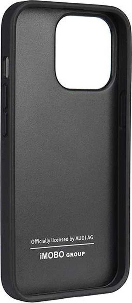Audi Synthetic Leather Apple iPhone 13 Pro / 13 6.1″ juodos spalvos kietas dėklas AU-TPUPCIP13 P-TT/D1-BK
