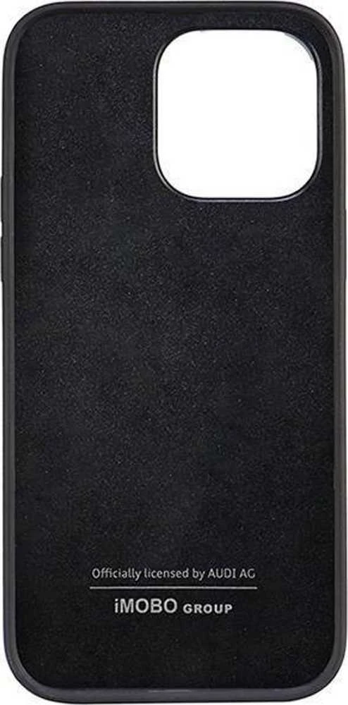 Audi Synthetic Leather Apple iPhone 14 Pro Max 6.7″ juodos spalvos kietas dėklas AU-TPUPCIP14PM-TT/D1-BK