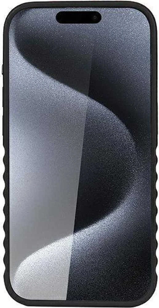 Audi Synthetic Leather MagSafe Apple iPhone 15 Pro 6.1″ juodos spalvos kietas dėklas AU-TPUPCMIP15P-GT/D3-BK