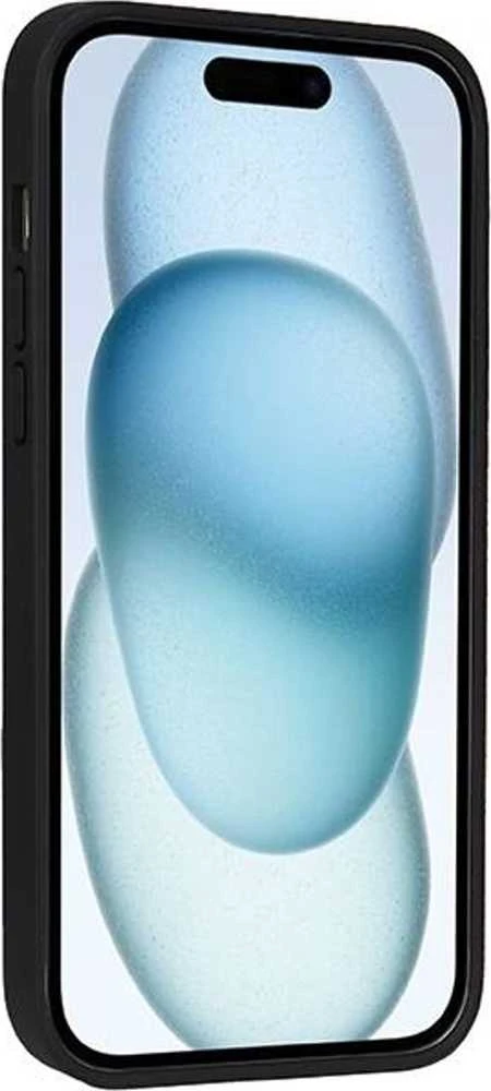Audi Synthetic Leather MagSafe Apple iPhone 15 Plus / 14 Plus 6.7″ juodos spalvos kietas dėklas AU-TPUPCMIP15M-GT/