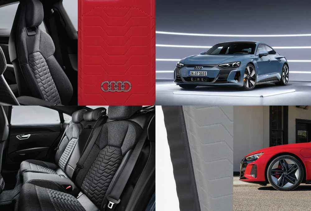 Audi Synthetic Leather MagSafe Apple iPhone 14 Pro 6.1″ juodos spalvos kietas dėklas AU-TPUPCMIP14P-GT/D3-BK