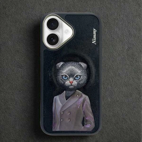 Dėklas Nimmy Magnetic fashion cute pet MagSafe skirtas Apple iPhone 16 juodos spalvos