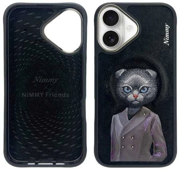 Dėklas Nimmy Magnetic fashion cute pet MagSafe skirtas Apple iPhone 16 juodos spalvos
