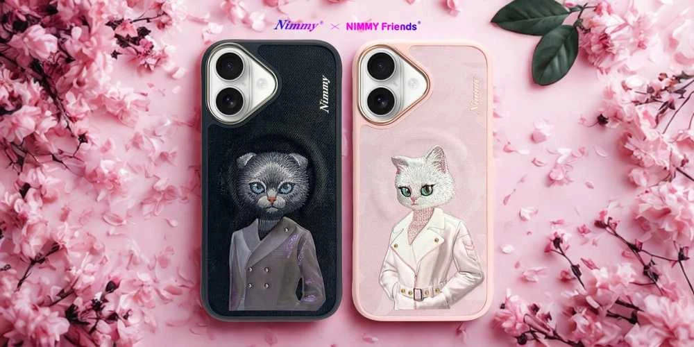 Dėklas Nimmy Magnetic fashion cute pet MagSafe skirtas Apple iPhone 16 juodos spalvos
