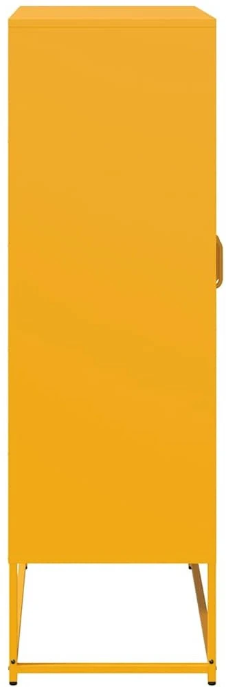 Highboard Garstyčių geltona 68x39x123 cm Plienas