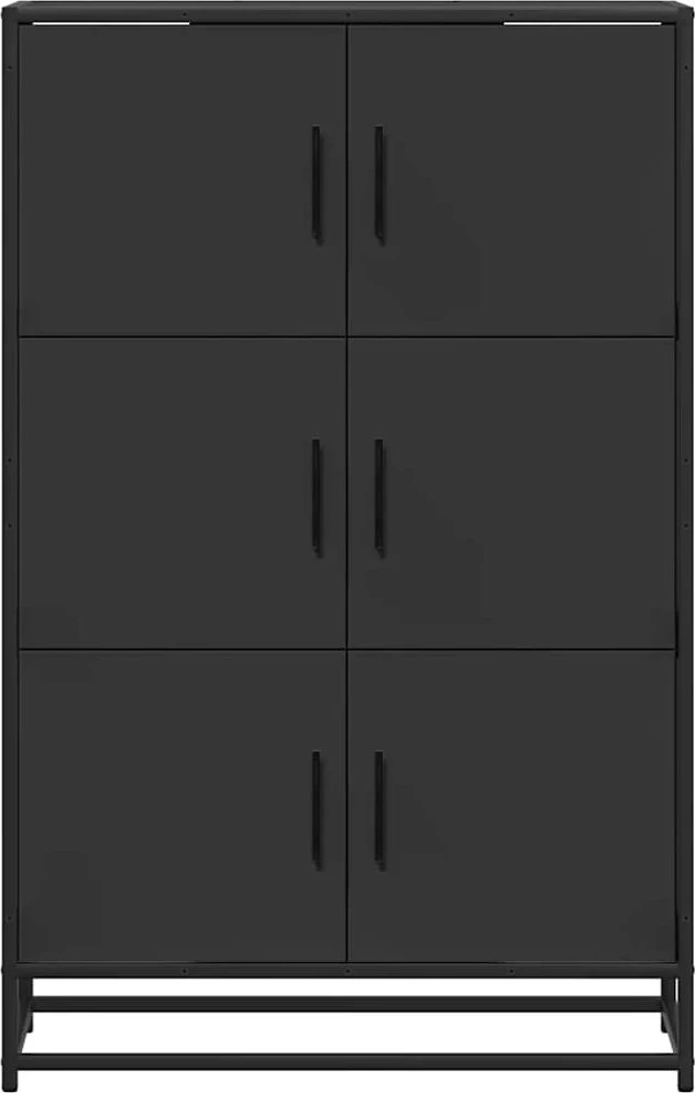 Highboard Juodas 68x35x106,5 cm Mediena ir metalas