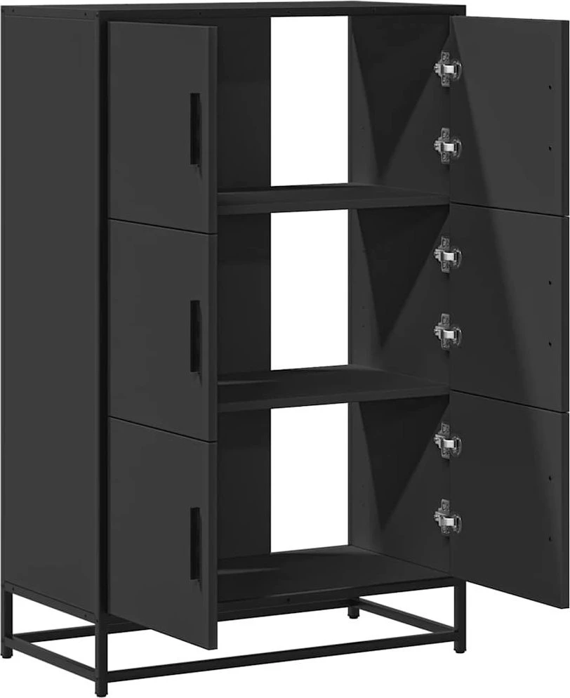 Highboard Juodas 68x35x106,5 cm Mediena ir metalas
