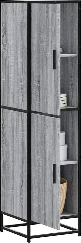 Highboard Gray Sonoma inžinerinis medis ir metalas