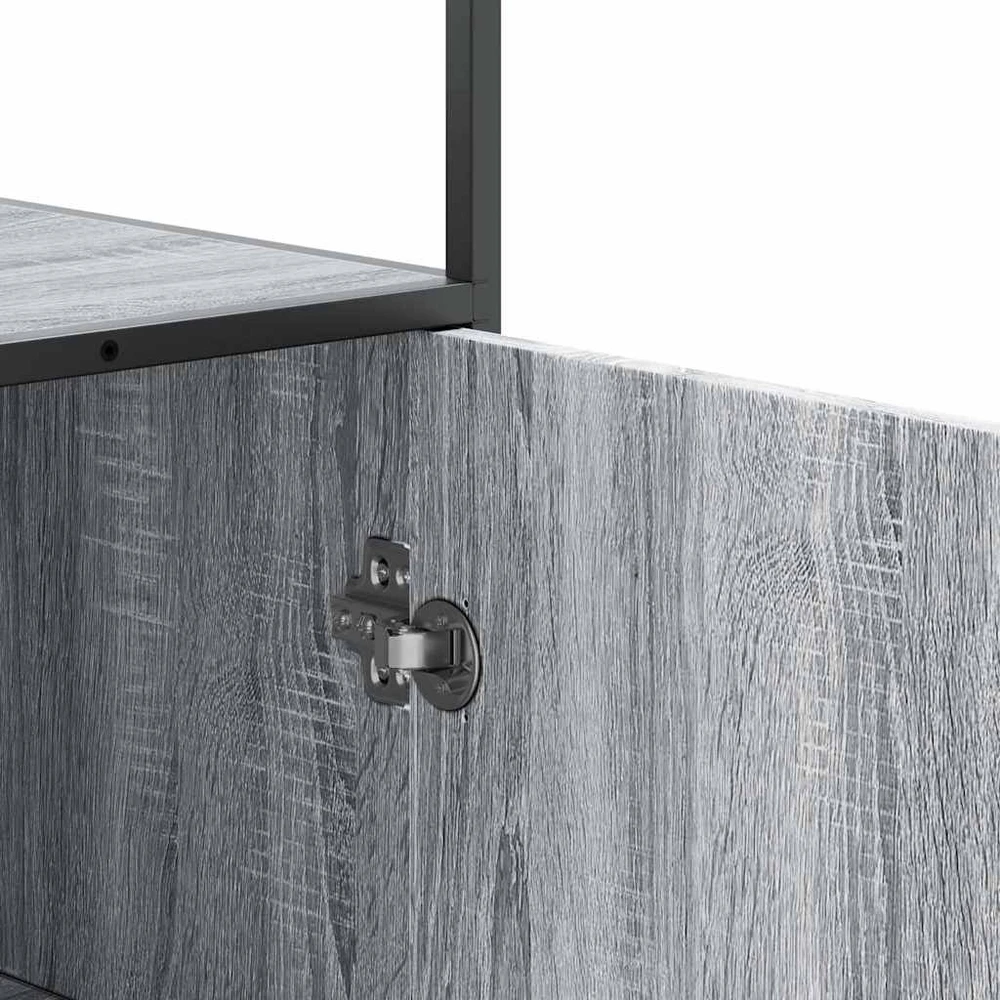 Highboard Pilka Sonoma 68x35x139 cm Mediena ir metalas
